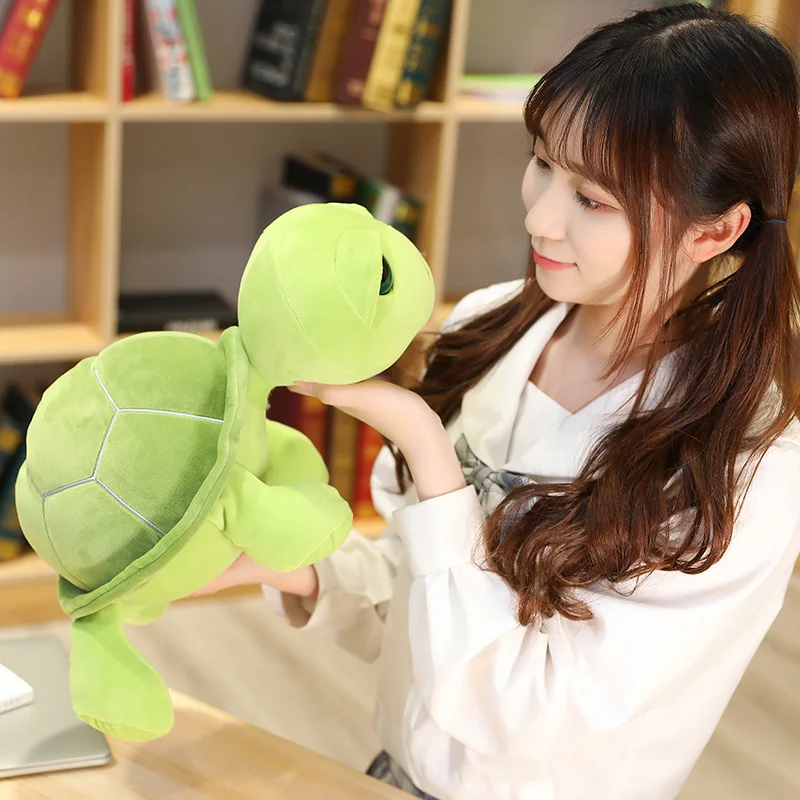 

Cute Baby Super Green Big Eyes Stuffed Tortoise Turtle Animal Plush Baby Toy Gift Hot