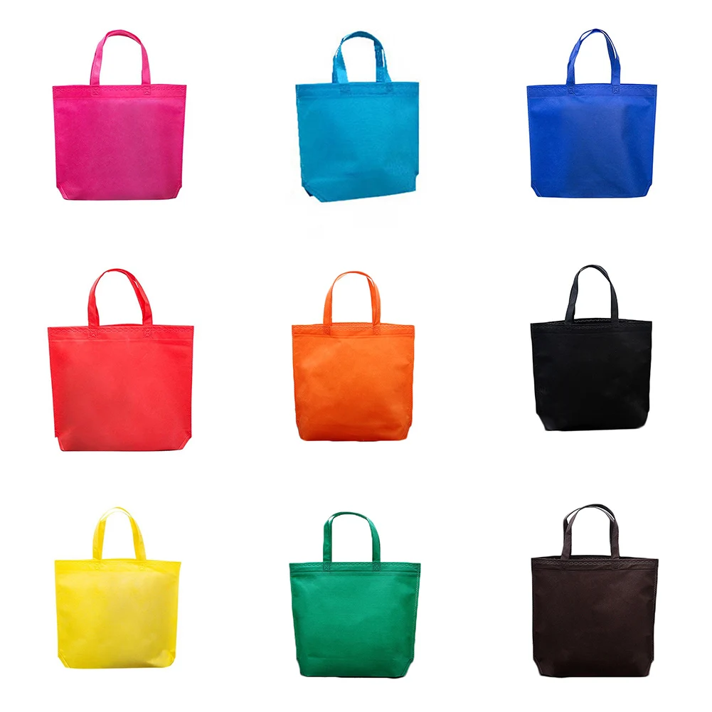 

Reusable Portable Convenient Shopping Bag Solid Color Simplicity Women Shoulder Tote Non-woven Environmental Shopping Bag