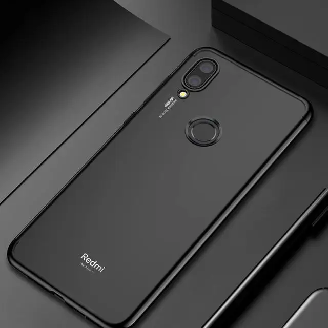 Black Чехол для телефона для Xiaomi Redmi Note 8 Pro, чехол, роскошный бампер, силиконовая прозрачная задняя крышка для Xiaomi Redmi Note 8T Note8 8A Note 7 Pro - Цвет: Black