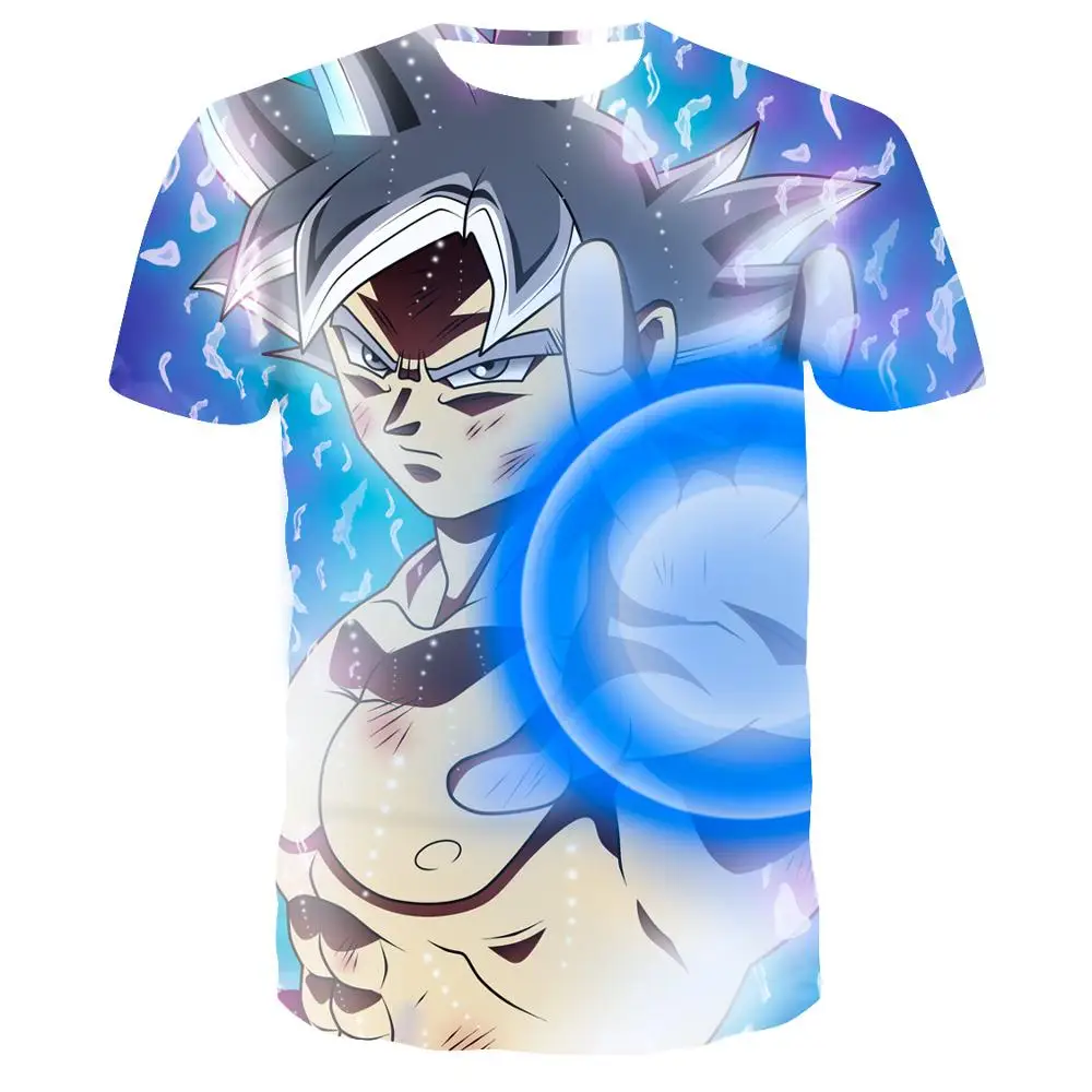 Супер Saiyan 3D футболка аниме Dragon Ball Z Goku мужская летняя модная женская Топы для
