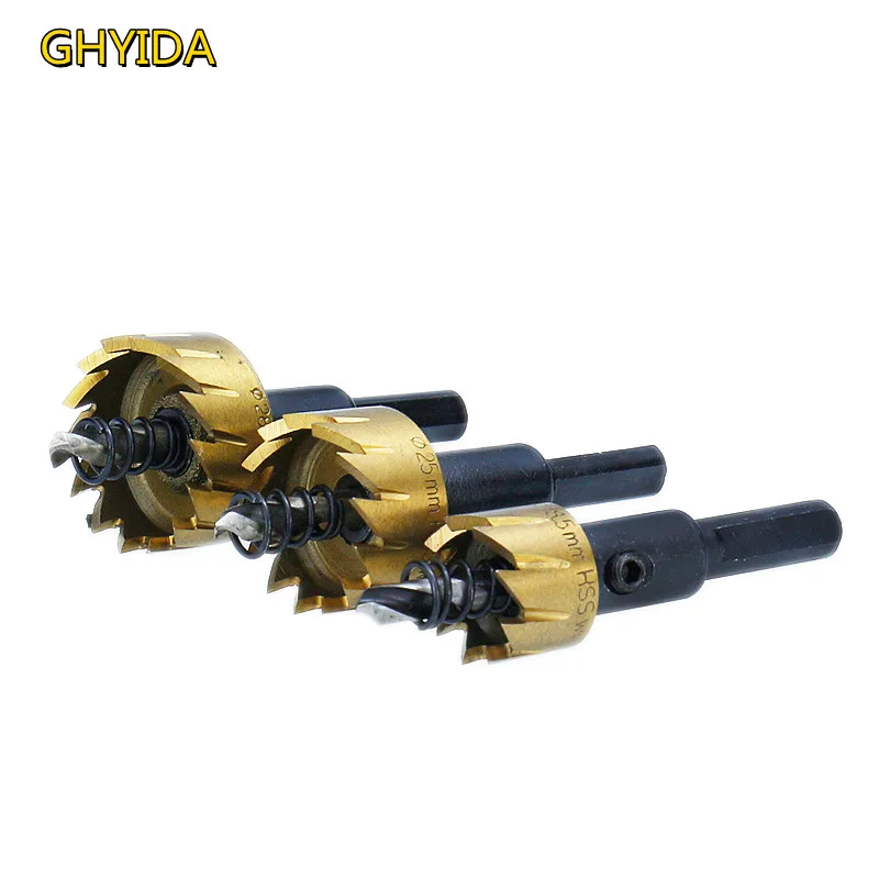 

GHYIDA12-80mm HSS Drill Bit Hole Saw Set Stainless Steel Metal Alloy HOT Drill Bits сверла