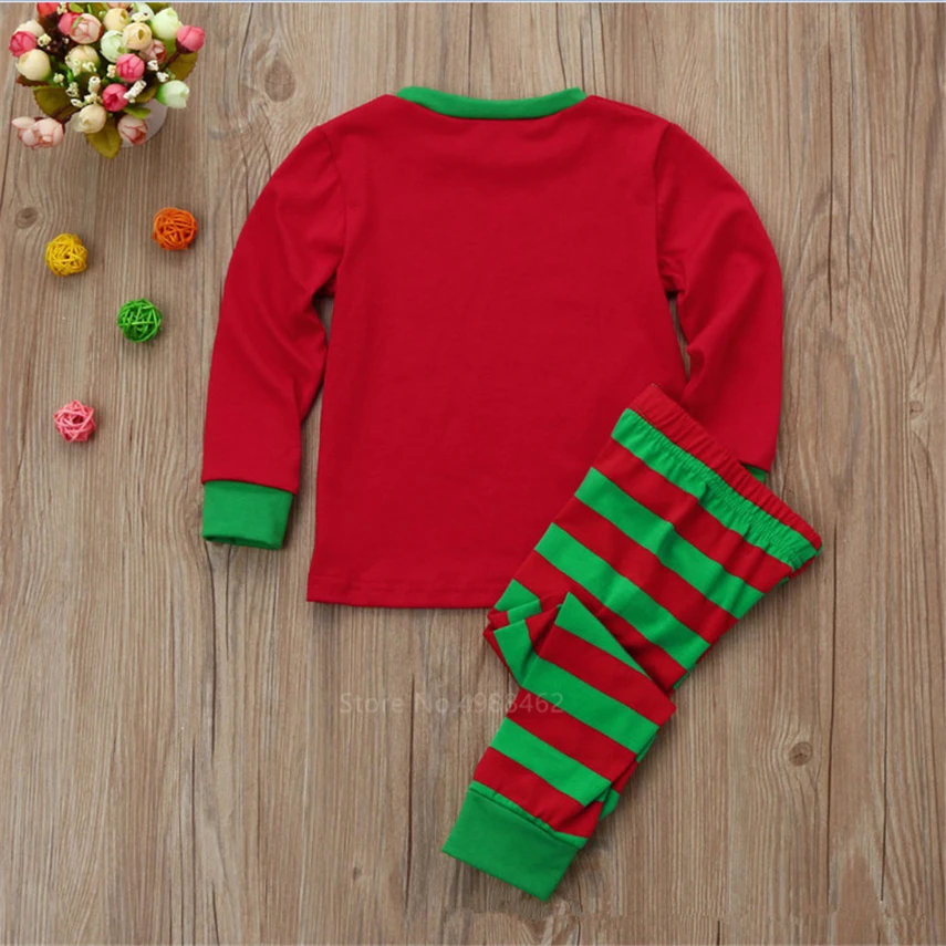 Рождественские пижамы для маленьких девочек и мальчиков семейный образ
