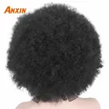 Afro Clown Cosplay Wigs for Women Black Cap Big Top Football Fans Wigs Halloween Adults Unisex Synthetic Hair Black Men Curly