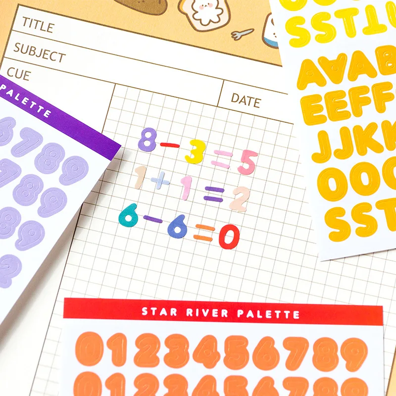 6 листов/упаковка наклейки в виде букв алфавита | Канцтовары для офиса и дома