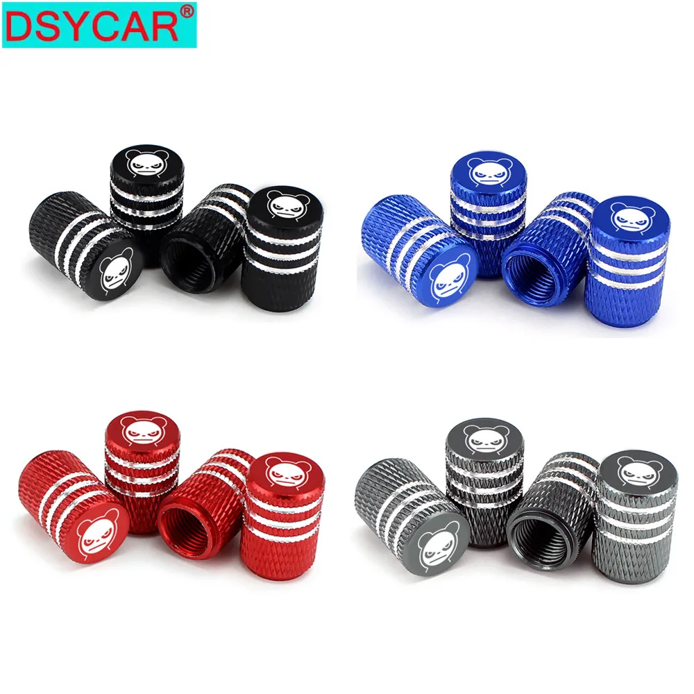 DSYCAR 4Pcs/Set Car Truck Motorcycle Bike Tyre Air Valve Caps Aluminum Cartoon Tire Cap Knurling Style Airtight New | Автомобили и