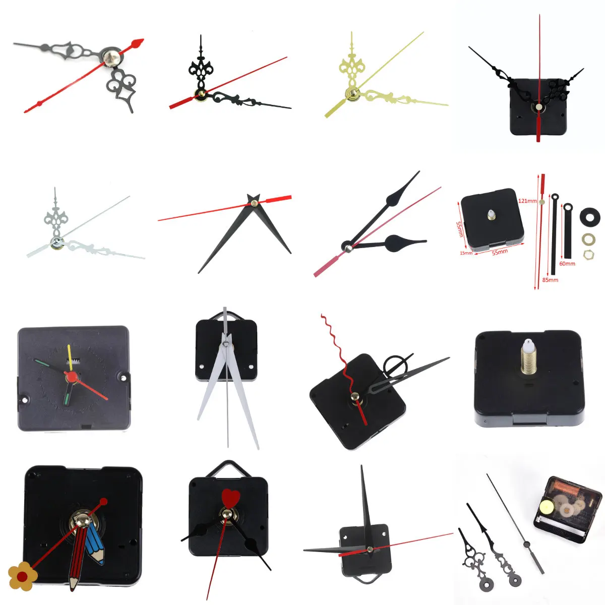 Качественные бесшумные большие настенные часы кварцевый механизм черный и