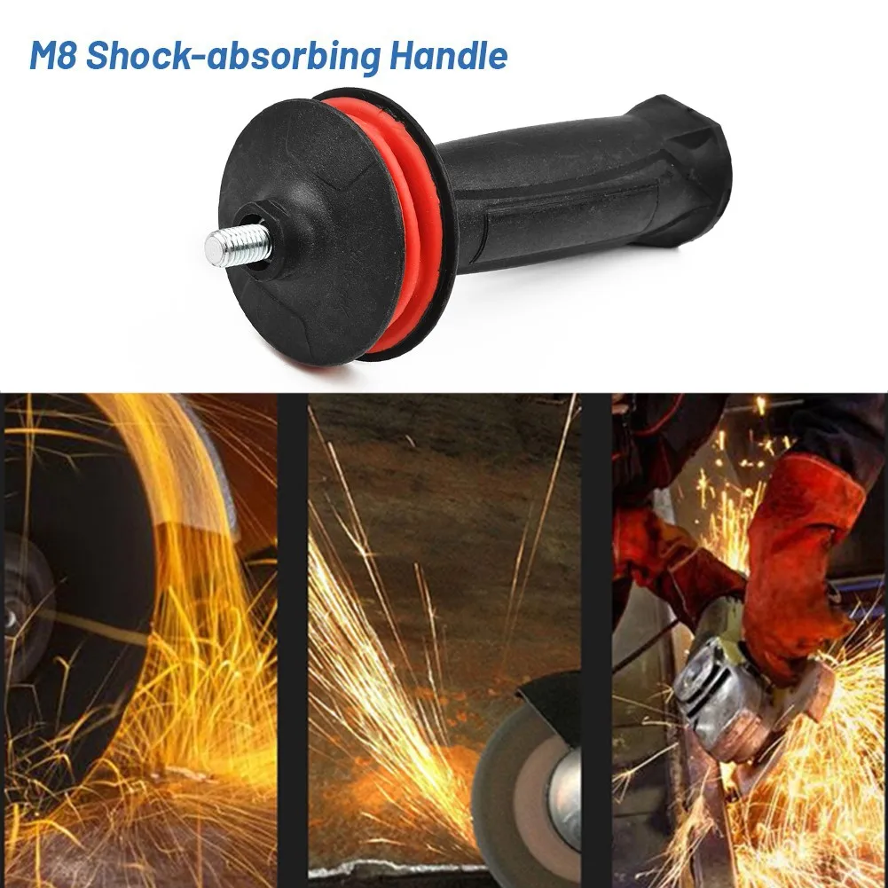 

8mm Angle Grinder Handle Auxiliary Side For Angle Grinder M8 Non-slip Plastic+Metal