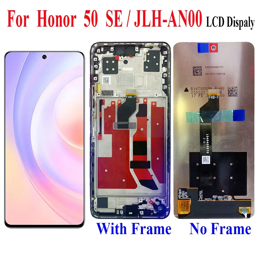 

ЖК-дисплей для Huawei honor 50se с сенсорным экраном и дигитайзером в сборе, Замена ЖК-экрана 6,78 дюйма для Huawei honor 50se