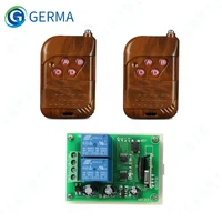 germa 433mhz universal remote control switch dc 12v 2 ch rf relay receiver module 433mhz wireless remote control switch gate