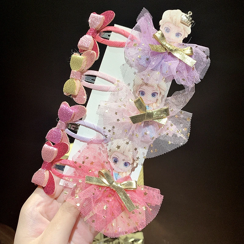 Новые Детские марочное зажим для волос клип с изображением Эльзы из мультфильма