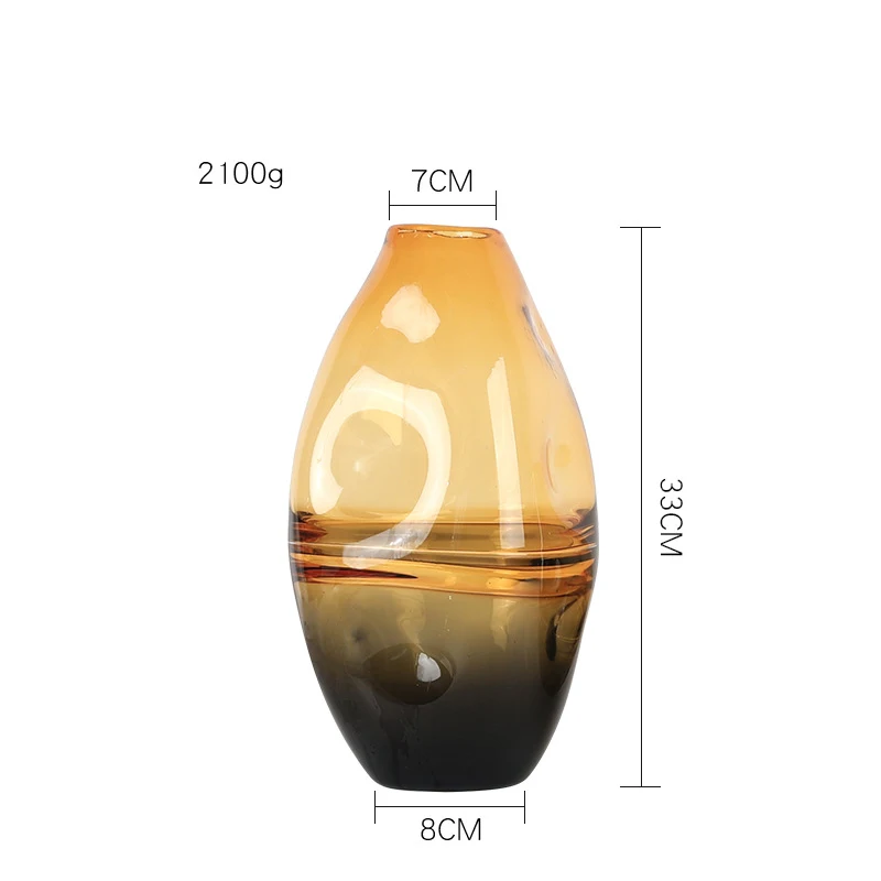 

Irregular Concave Color Matching Glass Vase, Flowers, Dried Flowers, Flower Arrangement, Living Room, Table, Hotel Model Room, S