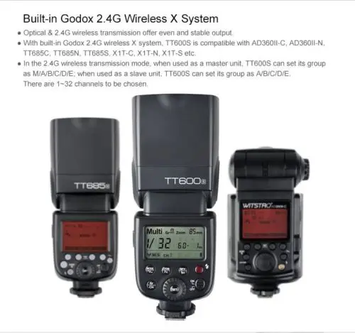 Беспроводная вспышка Godox TT600 TT600S 2 4G 1/8000s для Sony A9 A7 A7S A7R II A6500 A6300 A6000 A99 RX10|flash