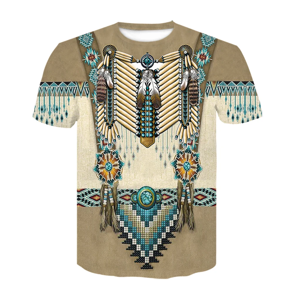 

Indian Native Culture Harajuku Casual Colorful New Fashion Funny 3d Printed T-shirt Unisex T-shirt Men's And Women's Oversized T