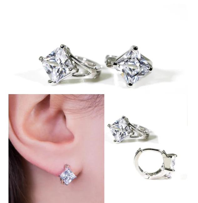 Модные дизайнерские маленькие серьги гвоздики Huggie для женщин цепочка из