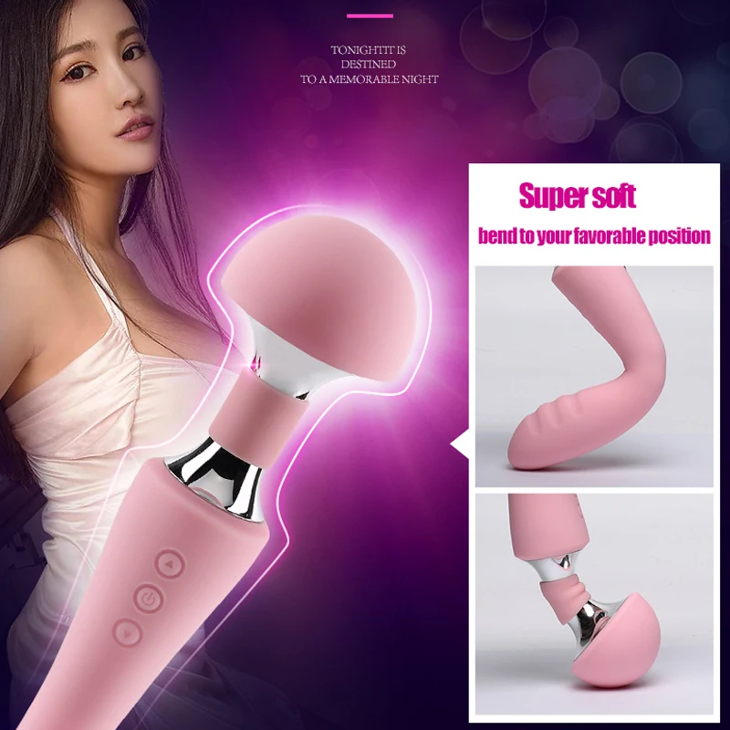 Huge Magic AV Vibrator Wand Powerful Clit Sex Toys For Woman G Spot Clitoris Stimulator Big Head USB Charge | Красота и здоровье