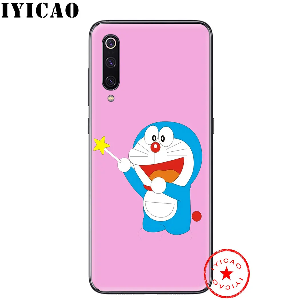 IYICAO с принтом Doraemon милое розовое платье в сетку мягкий чехол для Xiaomi mi A3 A2 A1 8 Lite 9 Se