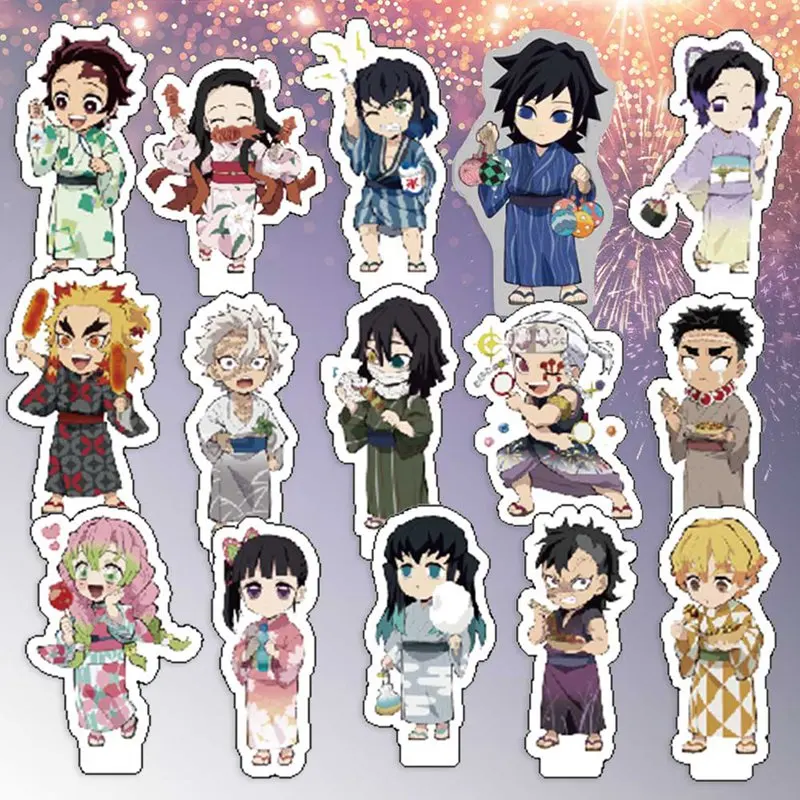 

Anime Demon Slayer Kimetsu No Yaiba Acrylic Figures Stand Model Activities Desk Decor Ornaments Cake Topper Fans Collection Gift