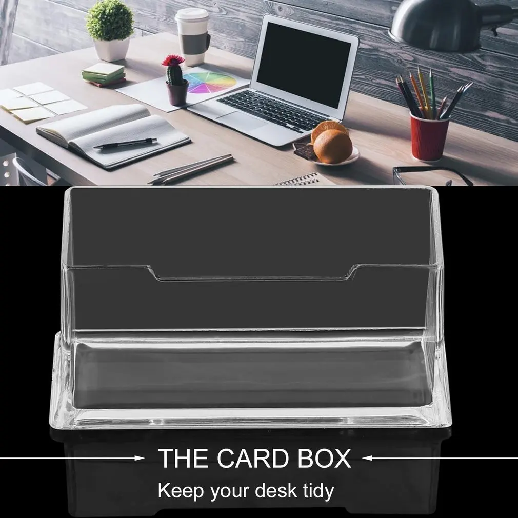 

Business Card Holder Display Stand Desk Desktop Countertop Business Card Holder Desk Shelf Box With Pen Holder