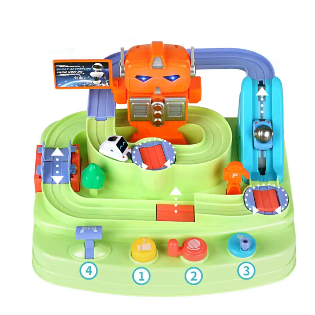 

Manual Mechanical Track Car Adventure Rail Car Children Educational Gift Toy