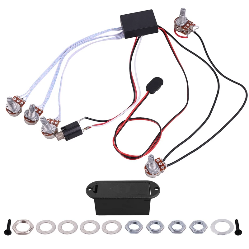 Eq-B3T 3 Band Eq эквалайзер Preamp Circuit Active Pickup 5 ручек управления трехсторонняя система |