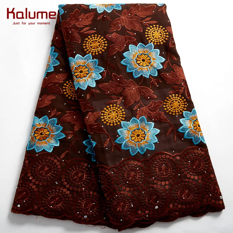 Африканская швейцарская хлопчатобумажная кружевная ткань Kalume новый стиль