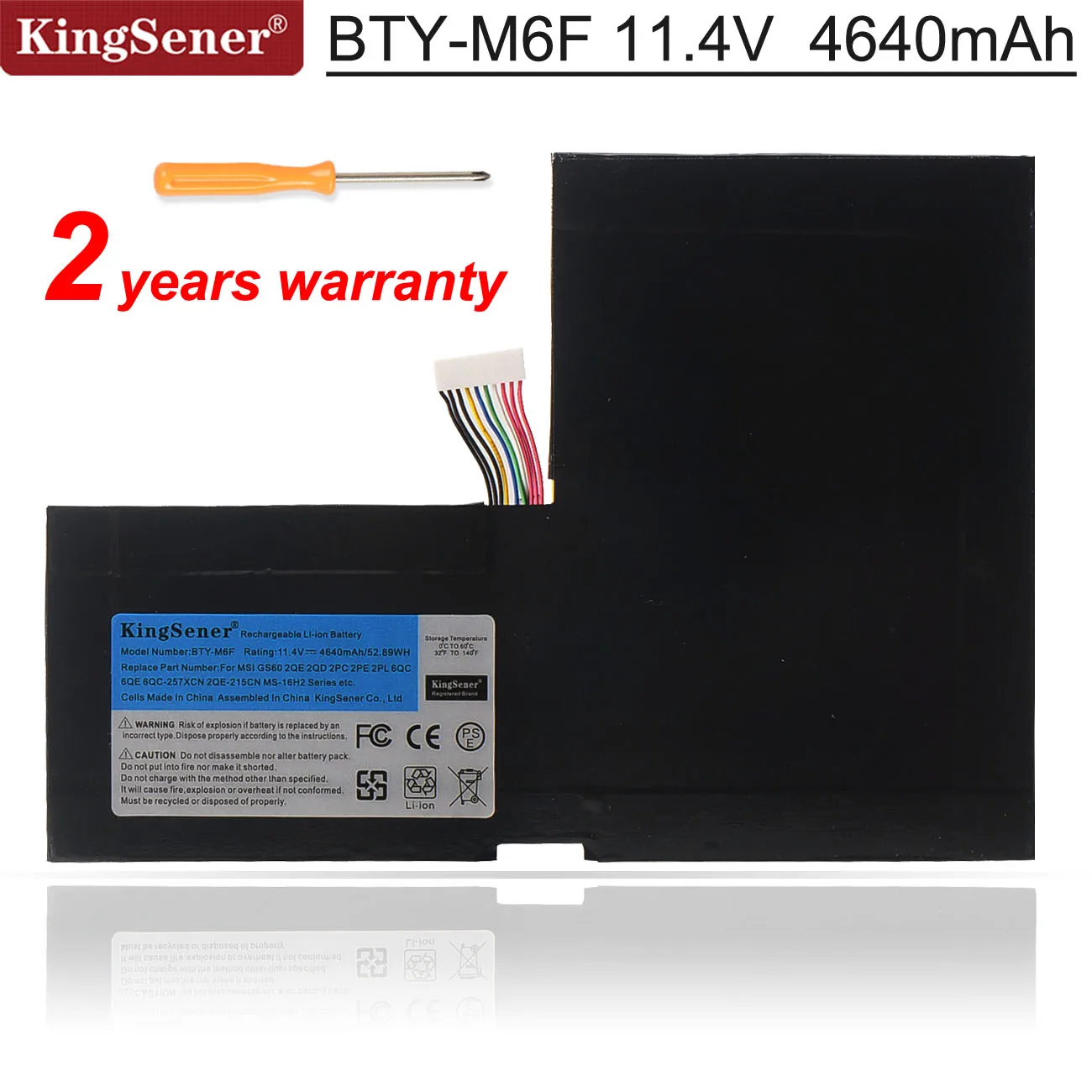 Новый аккумулятор KingSener для ноутбука MSI GS60 BTY M6F 2PL 6QE 2QE 2PE 2QC 2QD 6QC 257XCN Series 11 4 V