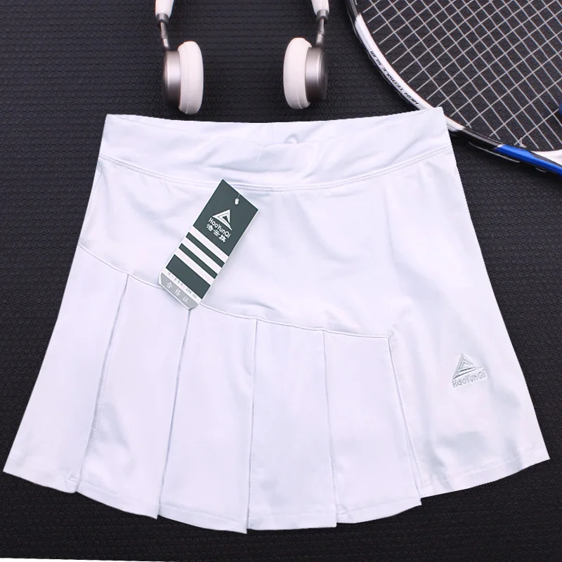 Girls Tennis Skorts with Built In Short , Top Quality Patchwork Thick Material Athletic Yoga Badminton Skirt Women Tennis Shorts