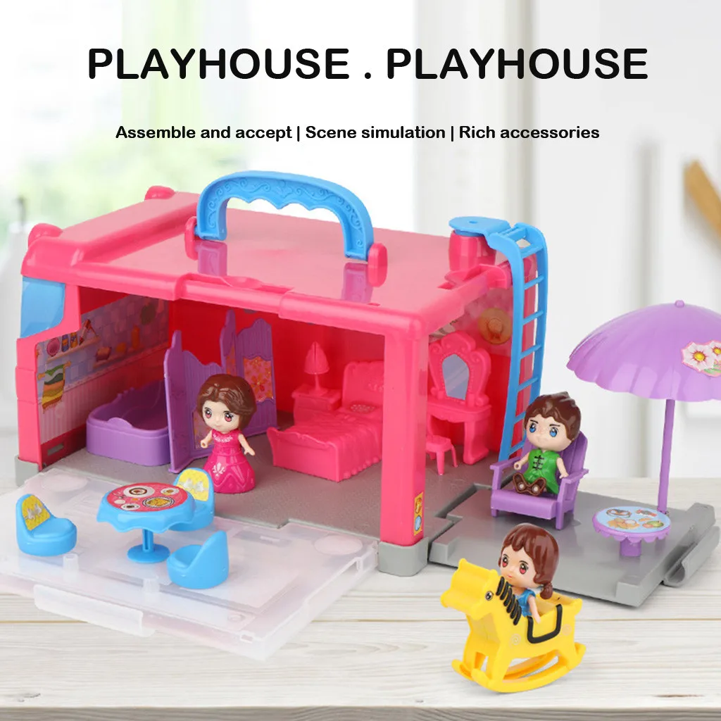 Моделирование передвижной дом автобус набор из 20 портативный игровой Дом