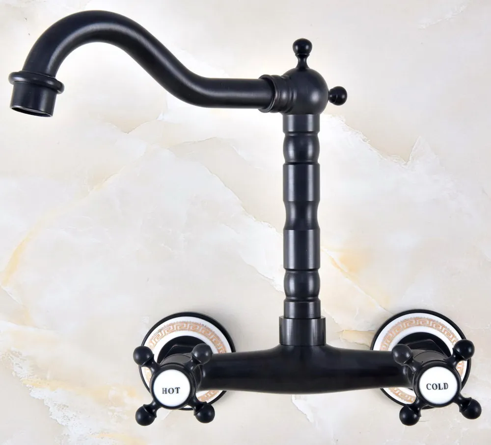 Черный Масло втирают античная латунь ванная комната кухонная раковина смеситель