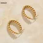 SOMMAR 2020 Новые популярные золотые серьги богини серьги женские 2021 в сборе, витые серьги-кольца для женщин ювелирные изделия 2020