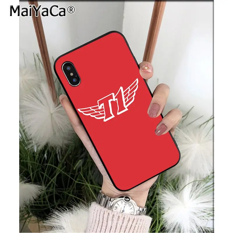 Мягкий высококачественный чехол для телефона MaiYaCa SKT T1 Esports Club из ТПУ iPhone 8 7 6 6S Plus 5