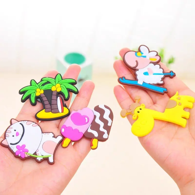 10pcs/lot Fridge Magnets Silicone Sticker For Refrigerator Kids Cartoon Animal Souvenir Baby Education Toy Gift Home Decoration | Дом и сад