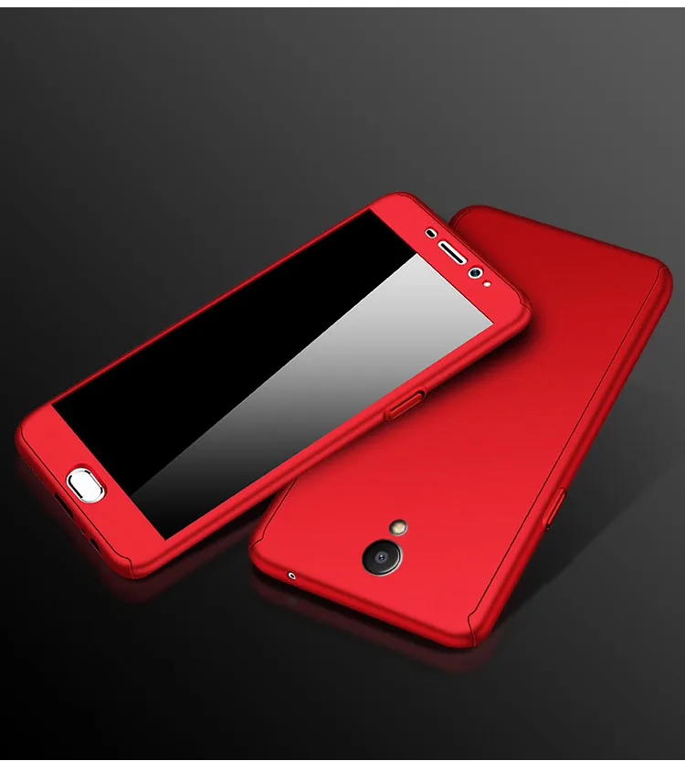 Red Чехол для телефона Missbuy для Meizu M3 M5 M6 Note MS6 Pro 7 E2 E3 360 Полное покрытие для Meizu Meilan S6 противоударный чехол+ закаленное стекло - Цвет: Red