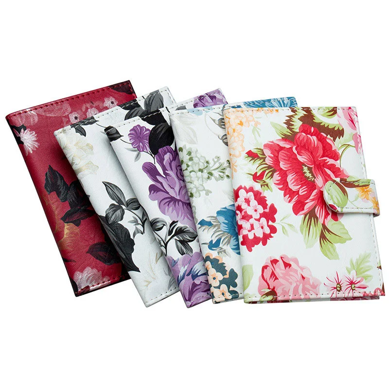 Peony Flower Printing Elegant Women Passport Cover Bags Travel Credit Card Holder Wallet Tickets Case Organizer Bag | Багаж и сумки