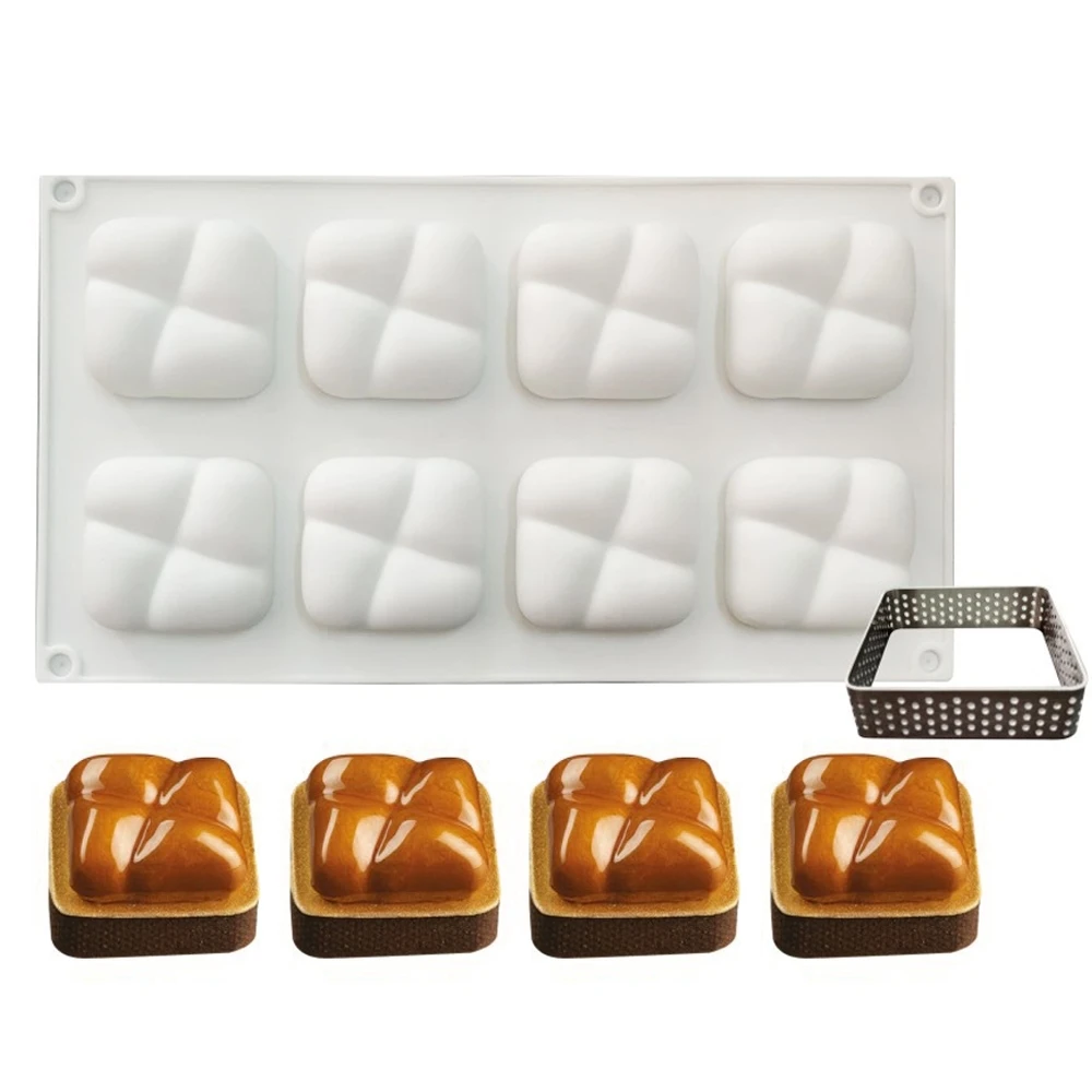 8 отверстий каменные квадратные формы трюфель шоколадные силиконовые для