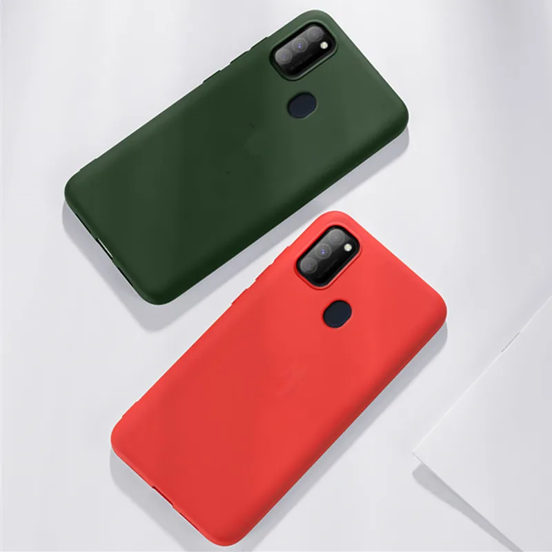 Жидкий силиконовый чехол для Samsung Galaxy A31 M21 M31 M30S M30 M20 мягкий бампер A71 A51 Funda|Бамперы|