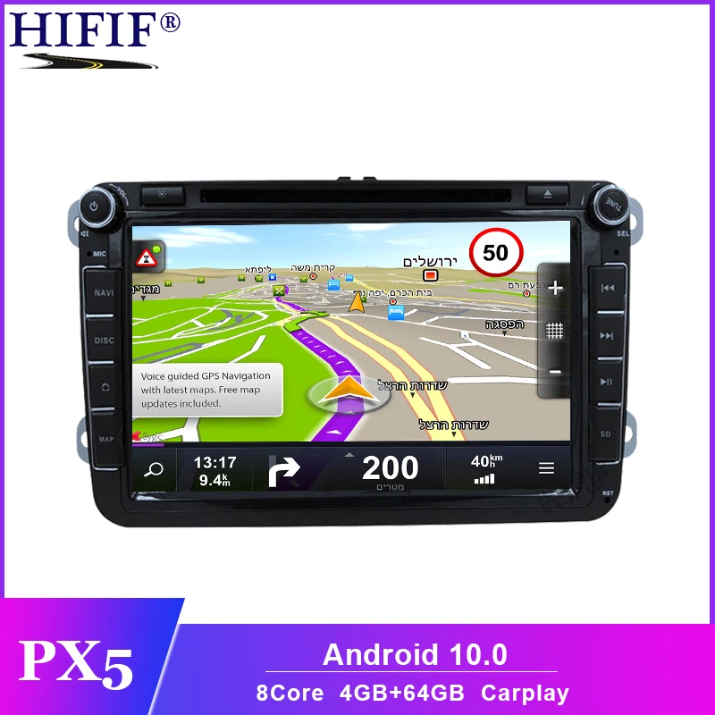 Мультимедийный автомобильный GPS навигатор Android 10 для Seat Altea Leon Toledo volkswagen Passat b6 POLO