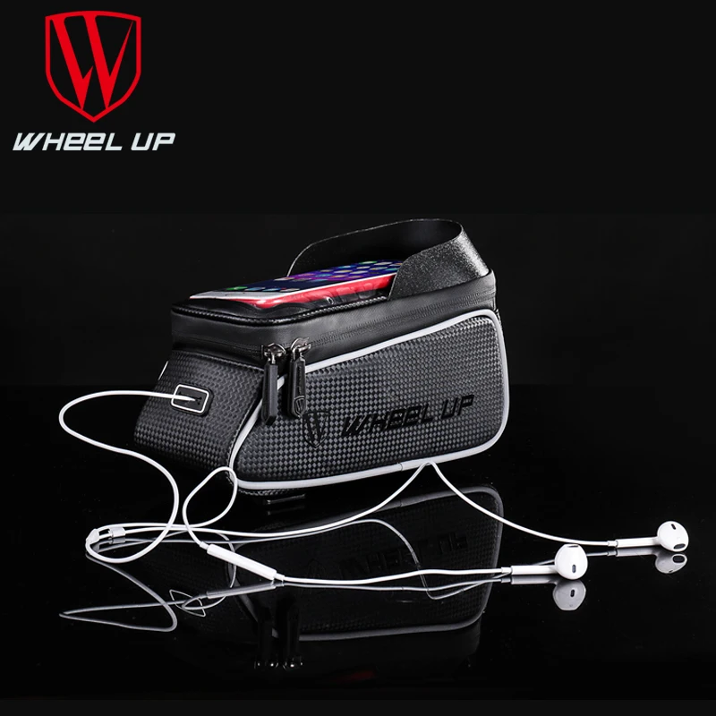 

WHeeL UP MTB Road Bike Bicycle Bags Waterproof Touch Screen Cycling Top Front Tube Frame Bags 6.0 Phone Case Bike Accessories