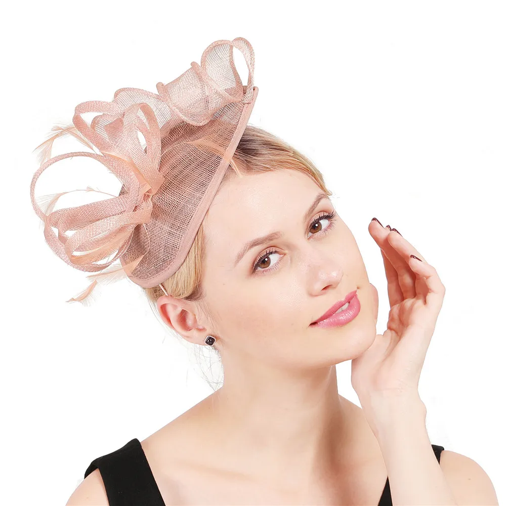 Женская заколка для волос с перьями свадебная Заколка-Вуалетка модный головной
