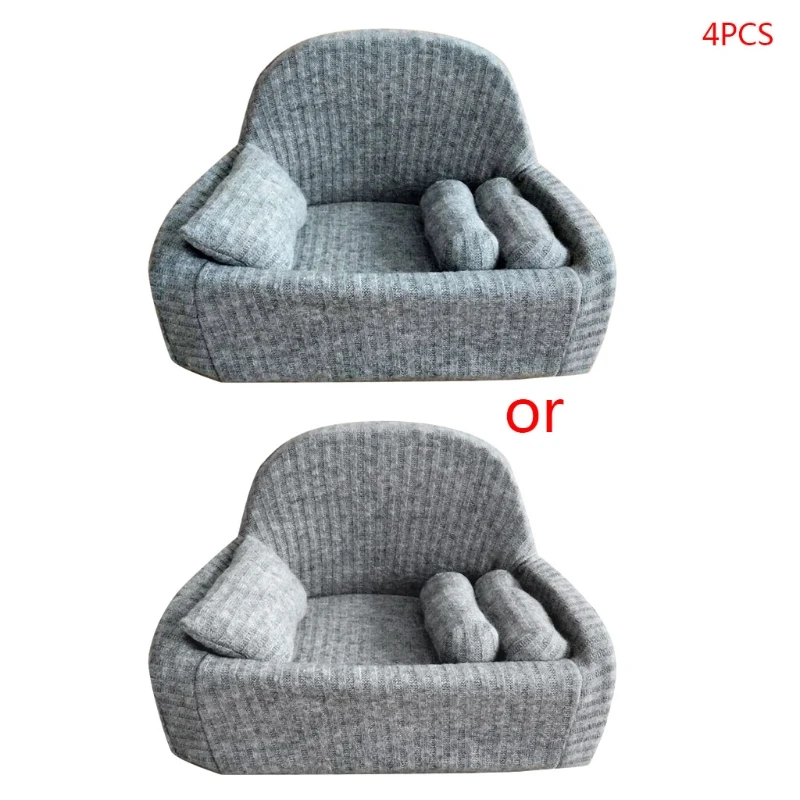 

4 Pcs/set Newborn Photography Props Baby Posing Sofa Pillow Chair Decoration Infant Photo Shooting Accessories