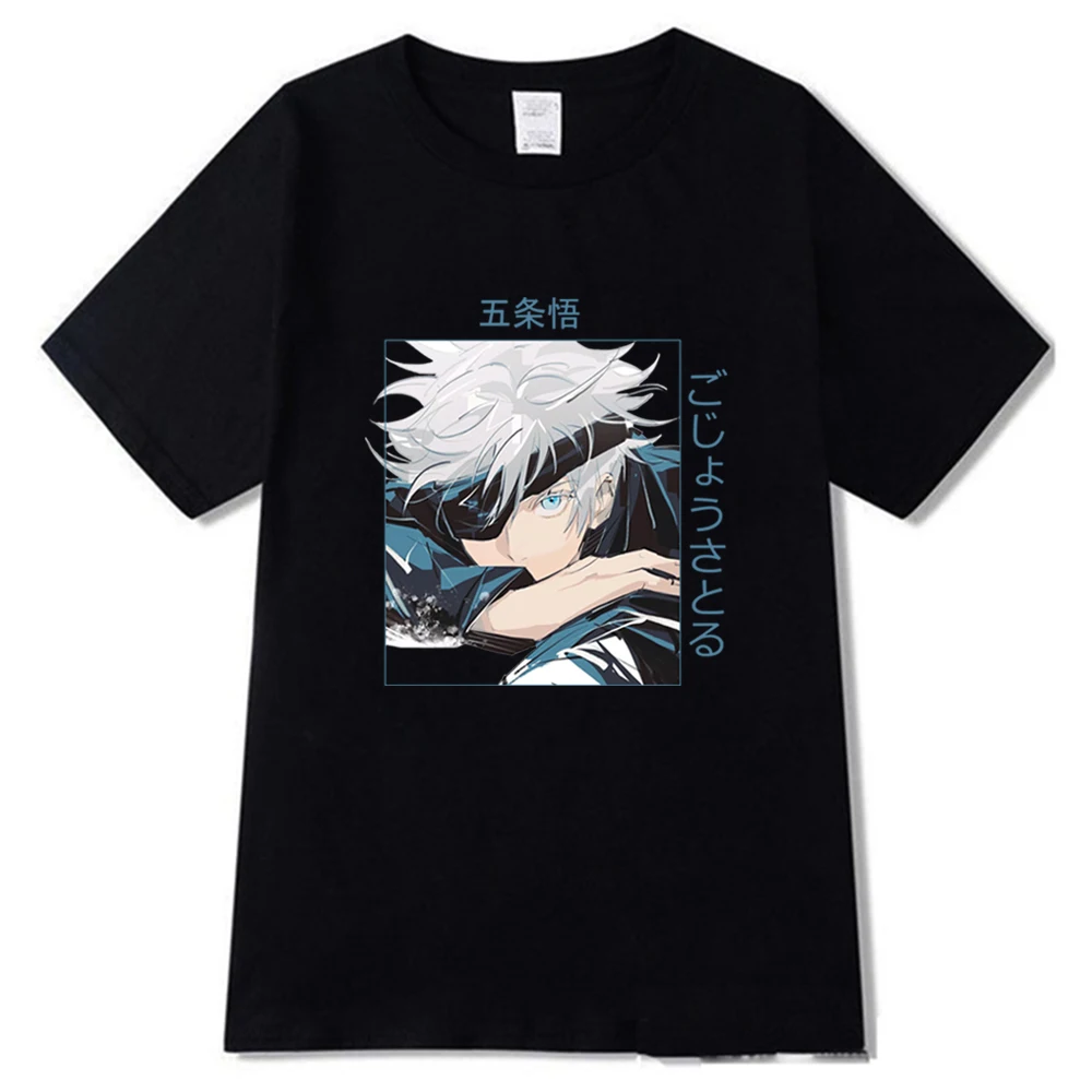 

2021 summer new Jiu-Jitsu Kaisen printed men's and women's T-shirt Gojo Satoru Harajuku Japanese casual cotton top T-shirt