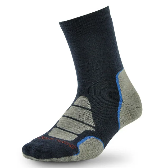 Носки из мериносовой шерсти, ZEALWOOD Athletic cushit Crew hiking& походные носки, 1/3 пар - Цвет: 1 pair blue gray