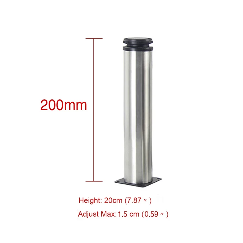 

4PCS 200mm Adjustable Stainless Steel Furniture Legs Cabinet Table Sofa Bed Feet Furniture Legs Feet
