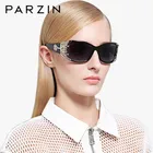 Женские поляризационные солнцезащитные очки PARZIN, Роскошные Металлические кружевные солнцезащитные очки для женщин, винтажные женские очки для вождения черного цвета
