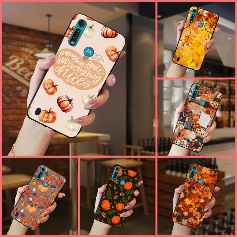 

Autumn orange pumpkin with leaves Phone Case For Xiaomi Redmi note 7 8 9 t max3 s 10 pro lite cover funda coque shell