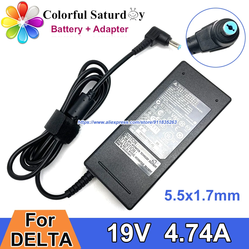 

Original DELTA19V 4.74A 90W ADP-90CD DB AC/DC Adapter for ACER ASPIRE 3610 5735 1410 3810 4720G 5315-2153 5532 Laptop Charger