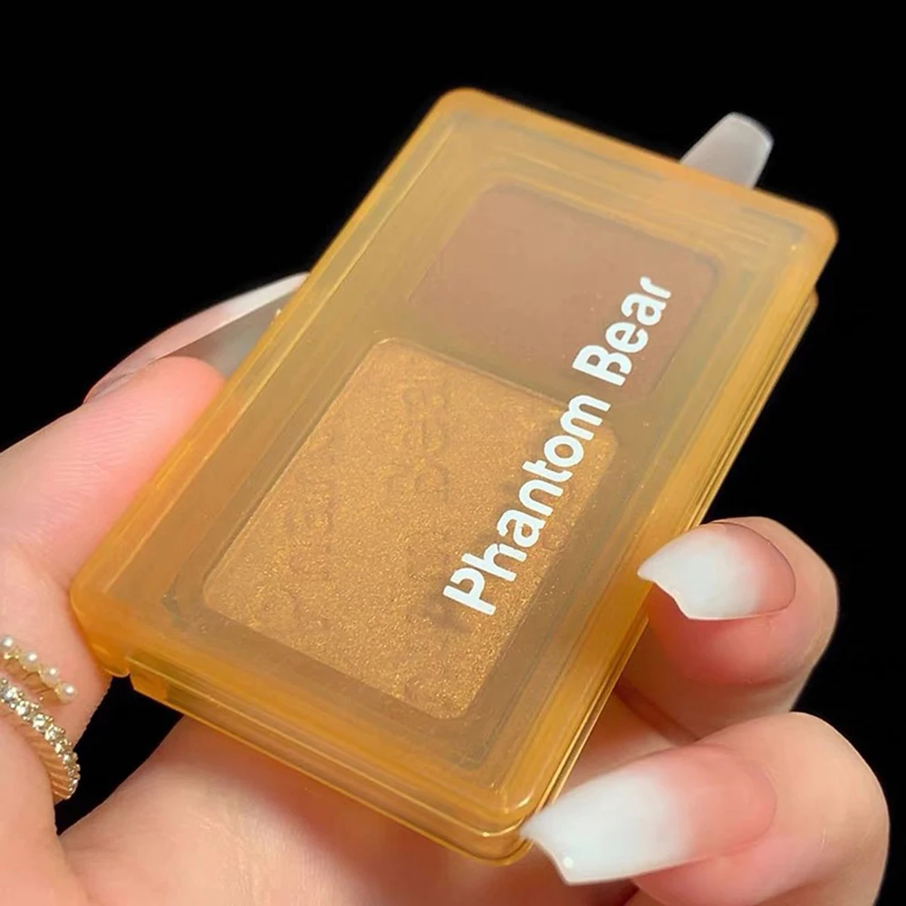 Палитра теней для век 2 цвета матовые блестящие Зеленые тени неоновые телесные