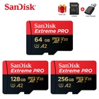 SanDisk U3 Micro SD карта памяти, класс 10, 64 ГБ, 100% ГБ, 128 ГБ, A2, microSDHC TF 256, 170 для USB-кардридера