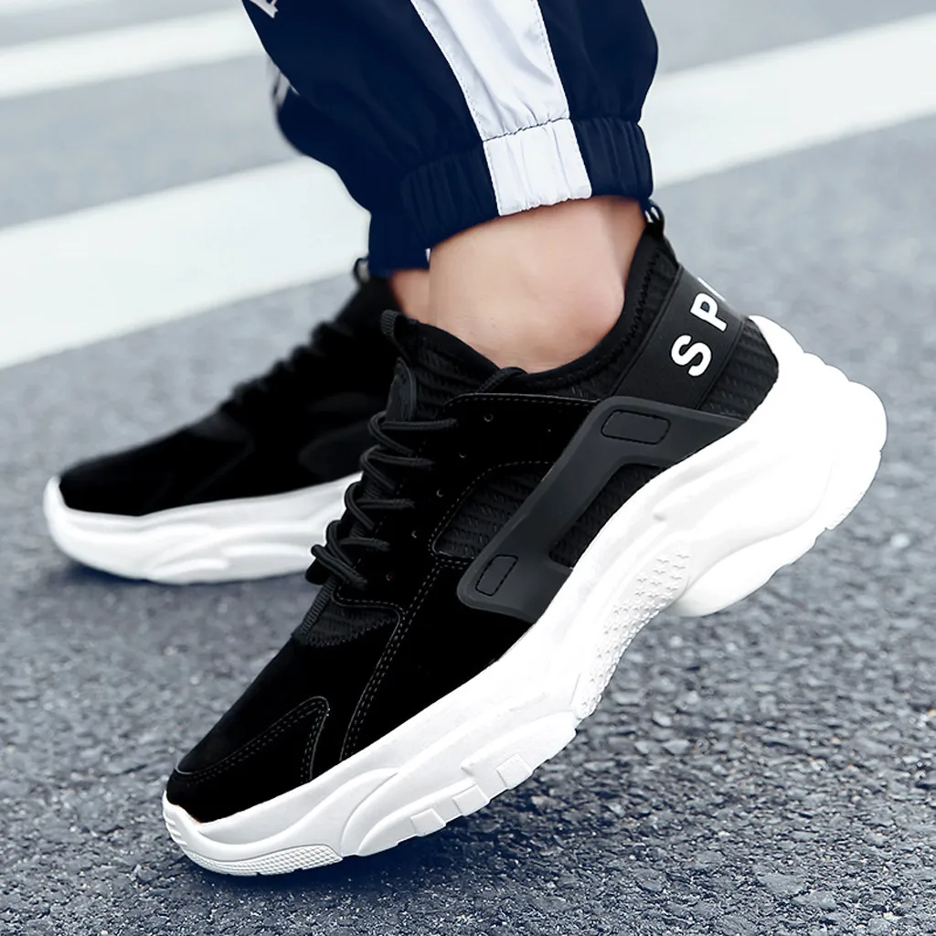 Men Casual Sneakers Shoes Non-Slip Sports Mesh Running Male Outdoor Breathable Big Size | Обувь