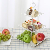 european tray holiday party three layer fruit plate dessert candy dish cake stand display home table decoration trays new hot